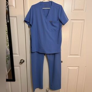 Figs ceil blue womens scrub set